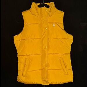 U.S. Polo Assn. Yellow Puffer Vest